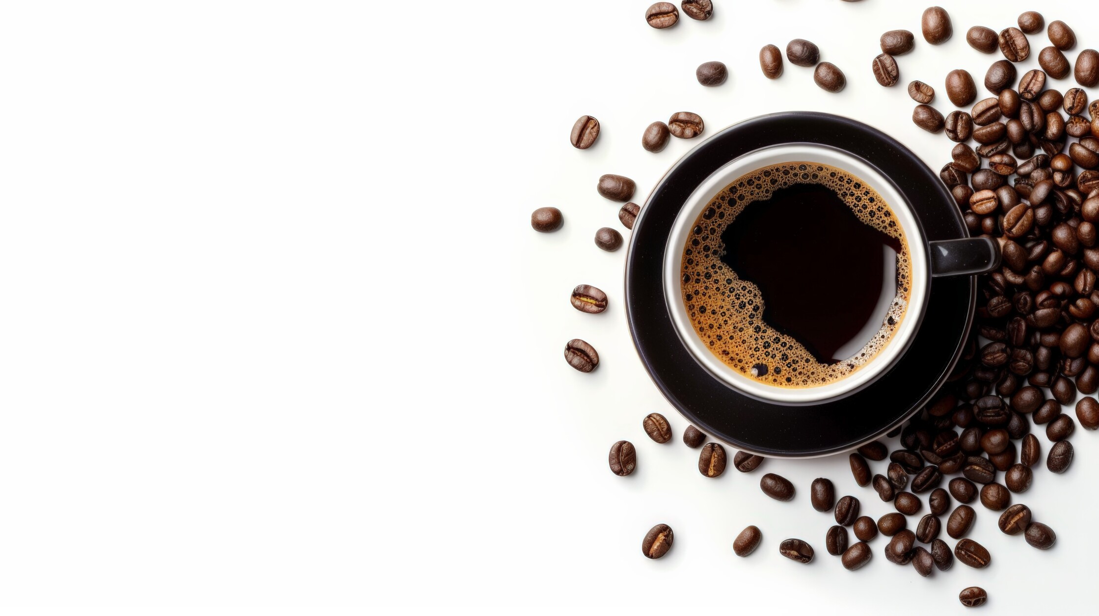 Coffee cup with beans